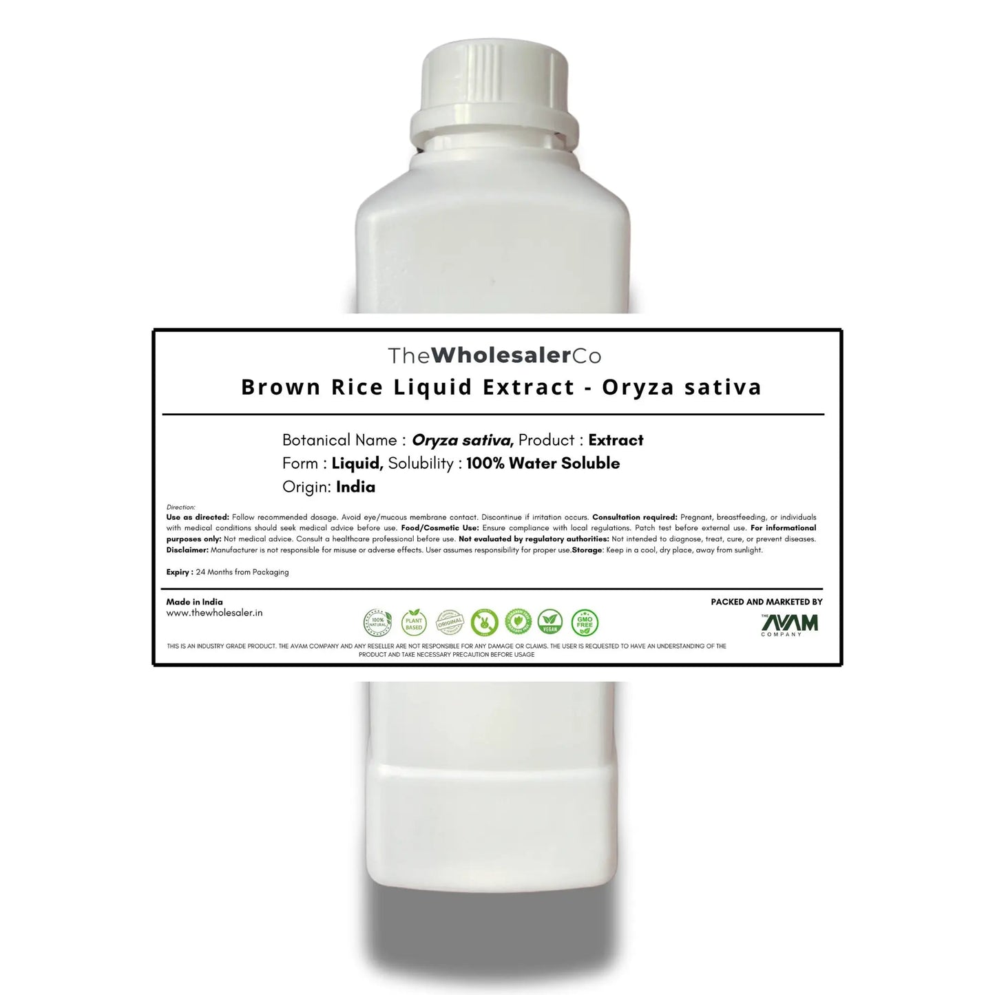 Brown Rice Liquid Extract - Oryza Sativa Bulk Supplier@TheWholesaleCo Prices