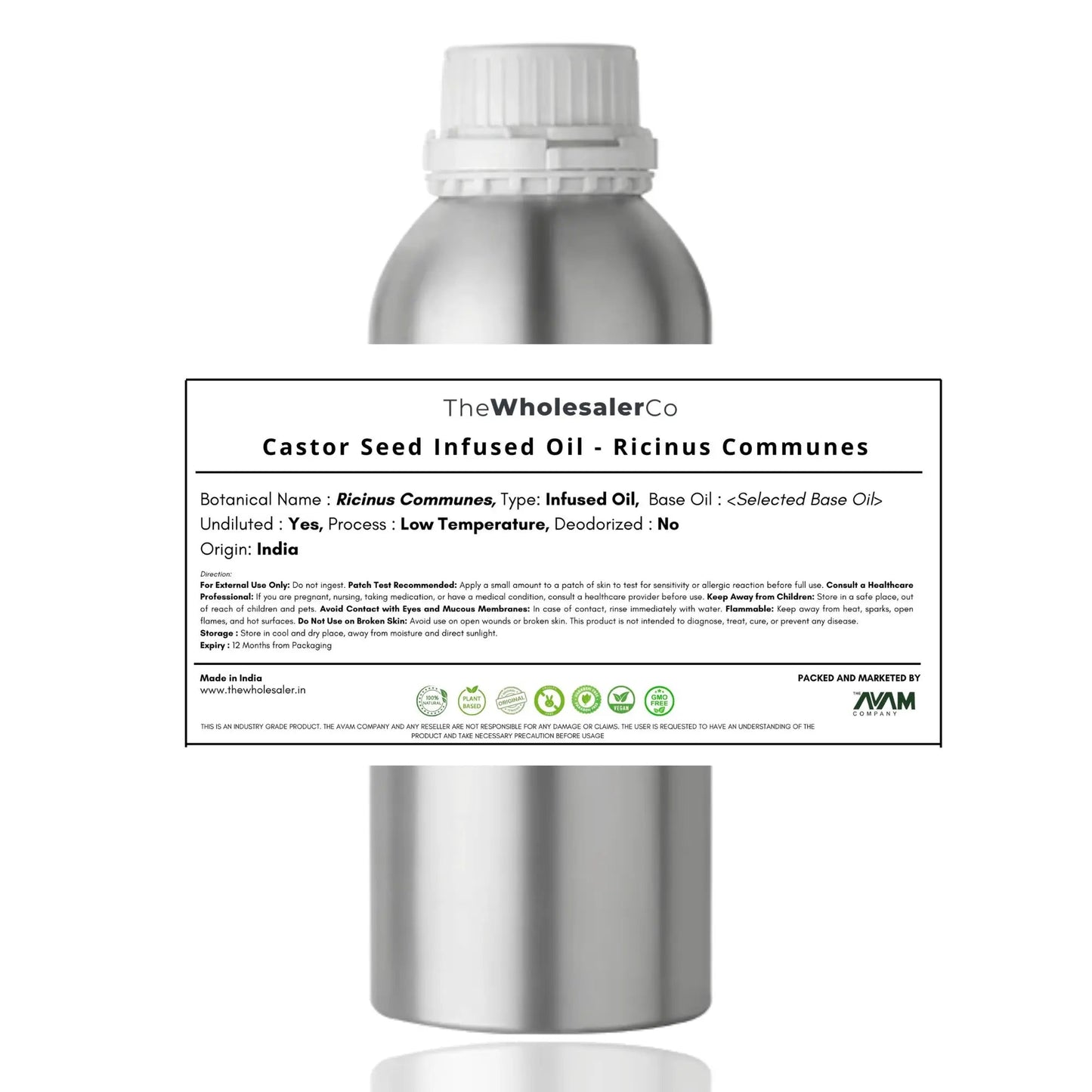 Castor Seed Infused Oil - Ricinus Communes Bulk Supplier@TheWholesaleCo Prices