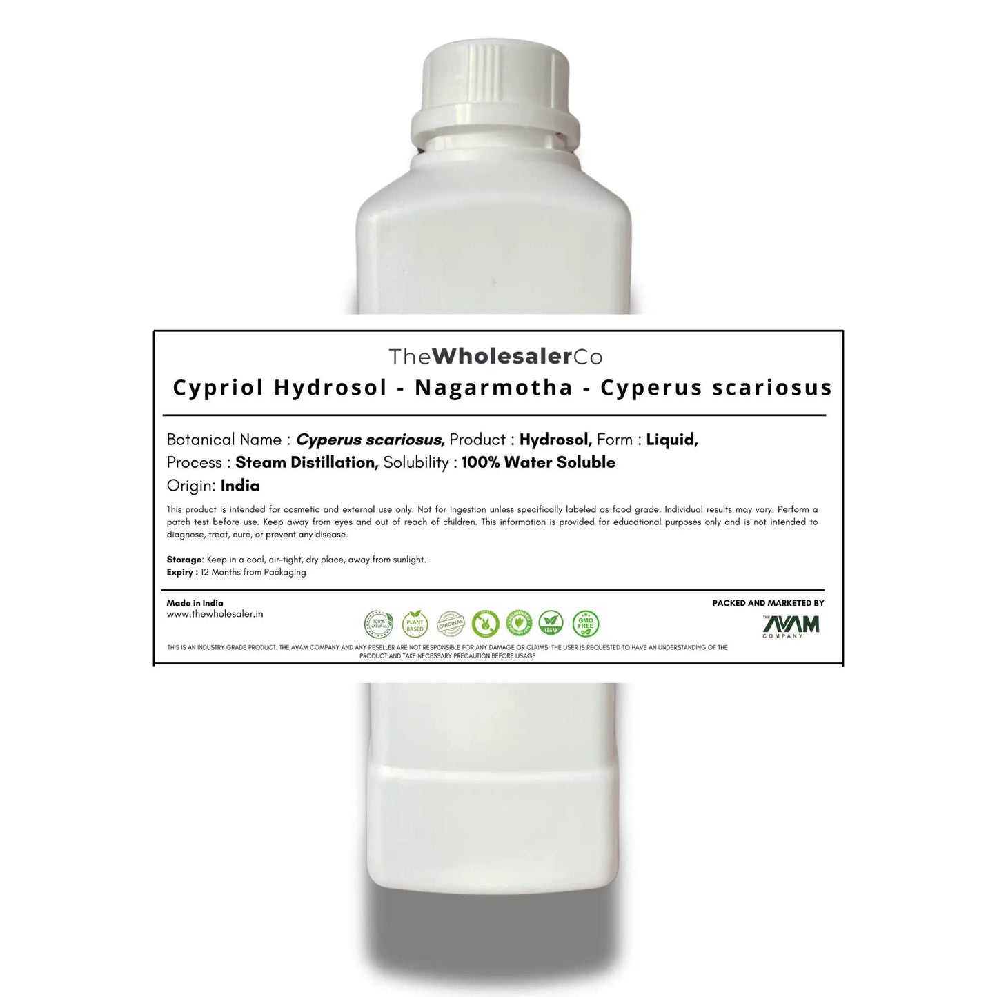 Cypriol Hydrosol - Nagarmotha - Cyperus scariosus Bulk Supplier@TheWholesaleCo Prices