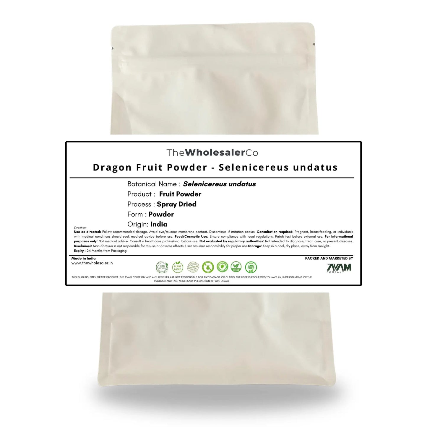 Dragon Fruit Powder - Pitaya Powder - Selenicereus undatus Bulk Supplier@TheWholesaleCo Prices