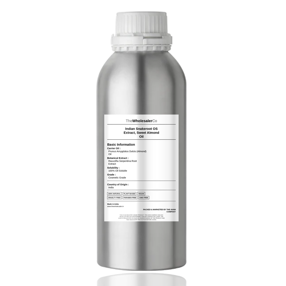 Indian Snakeroot OS Extract, Sweet Almond Oil