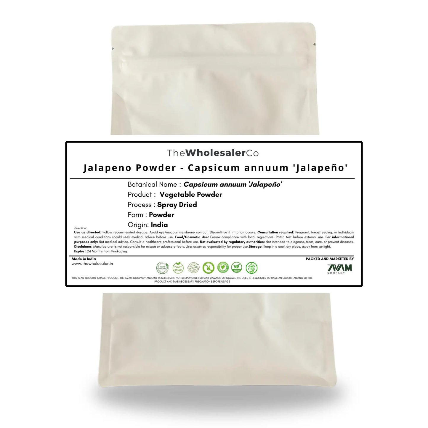Jalapeno Powder (Chilli) - Capsicum annuum 'Jalapeño' Bulk Supplier@TheWholesaleCo Prices