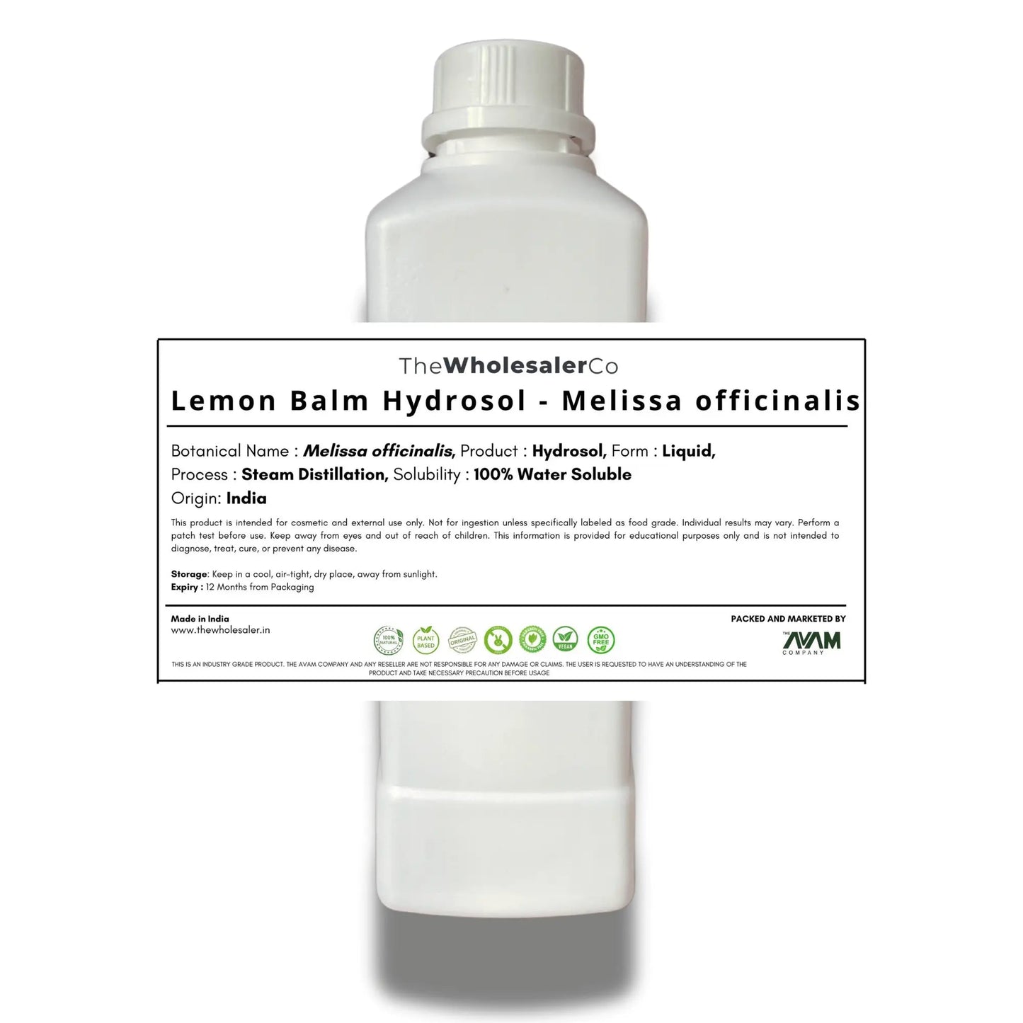 Lemon Balm Hydrosol - Melissa officinalis Bulk Supplier@TheWholesaleCo Prices