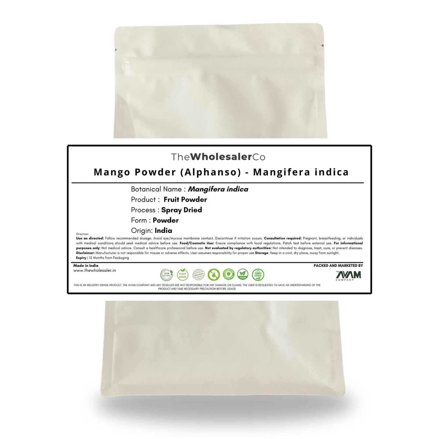 Mango Powder - Alphanso - Mangifera indica Bulk Supplier@TheWholesaleCo Prices