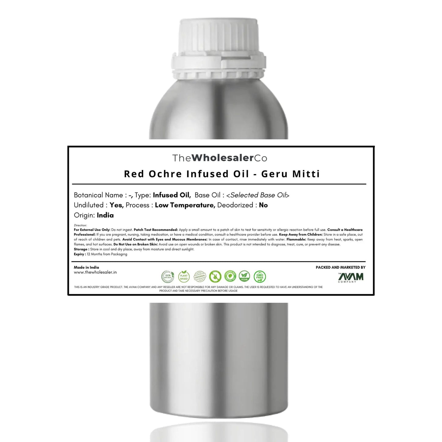 Red Ochre Infused Oil - Geru Mitti Bulk Supplier@TheWholesaleCo Prices
