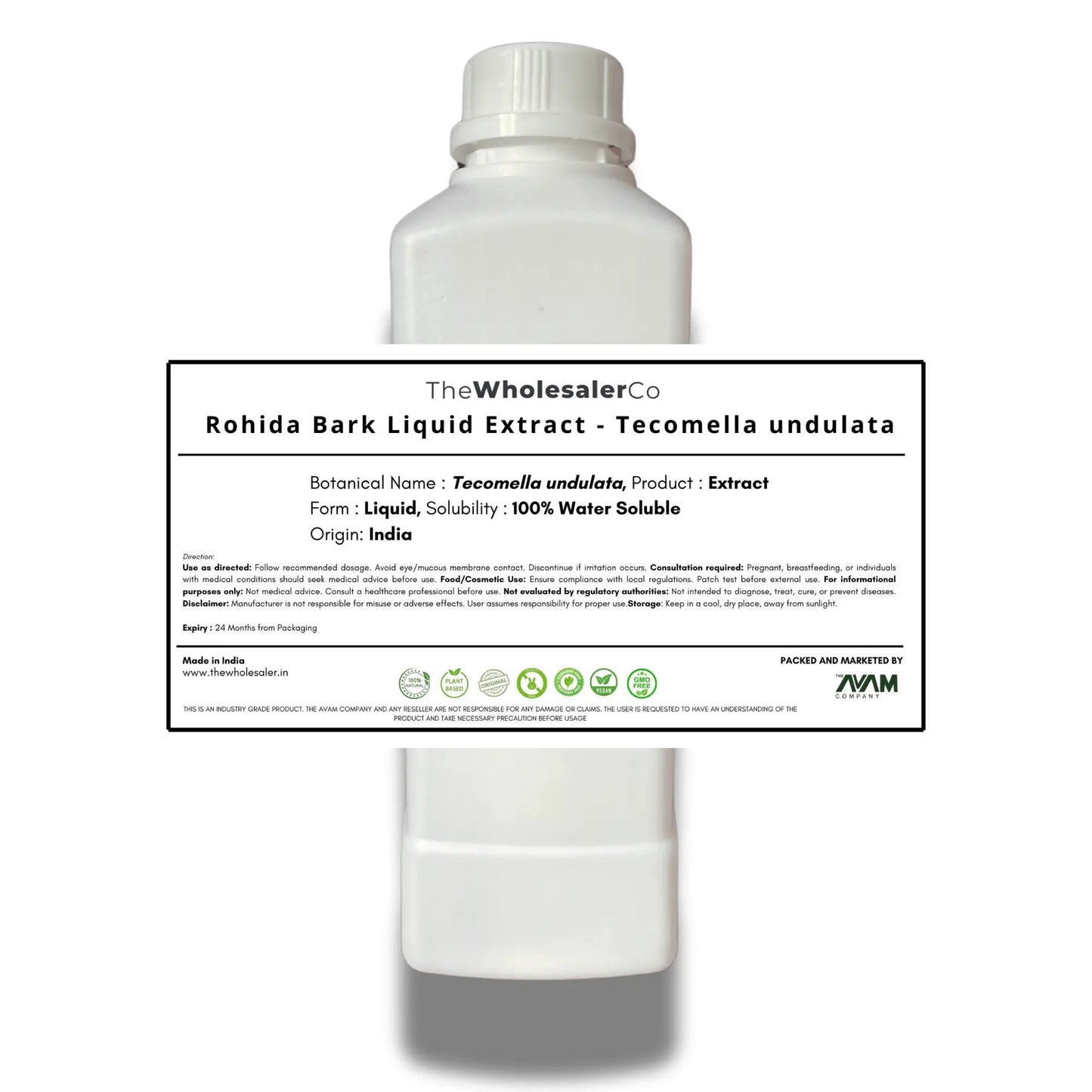 Rohida Bark Liquid Extract - Tecomella undulata Bulk Supplier@TheWholesaleCo Prices