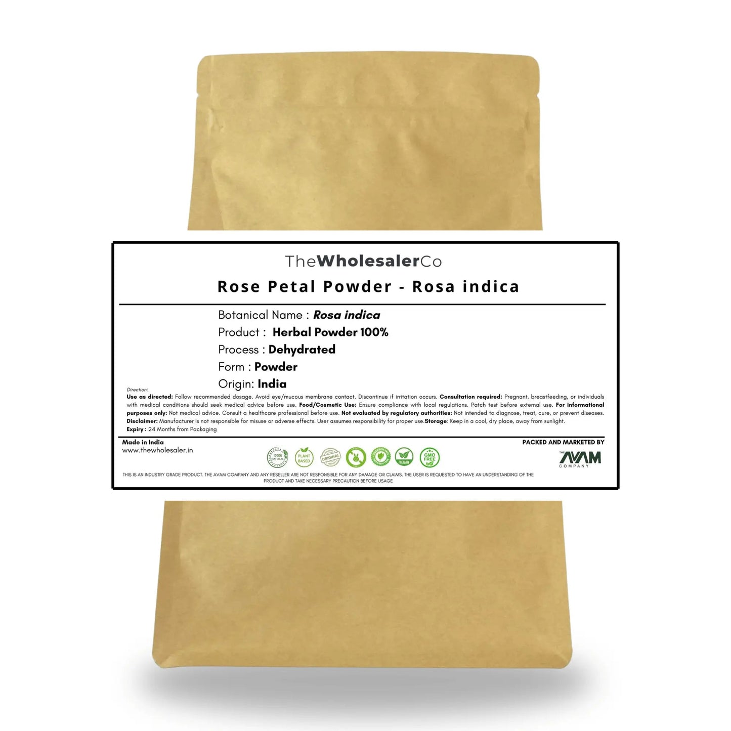 Rose Petal Powder - Rosa indica - Gulab Patti Powder Product vendor