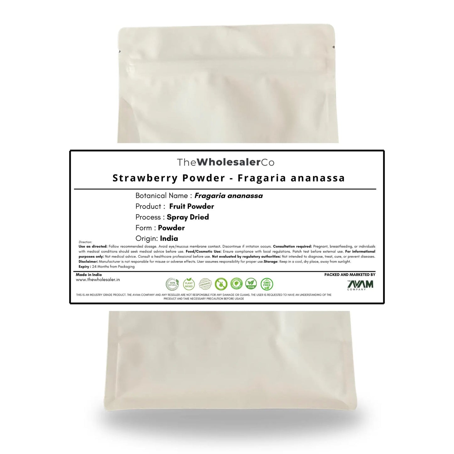 Strawberry Powder - Fragaria ananassa Bulk Supplier@TheWholesaleCo Prices