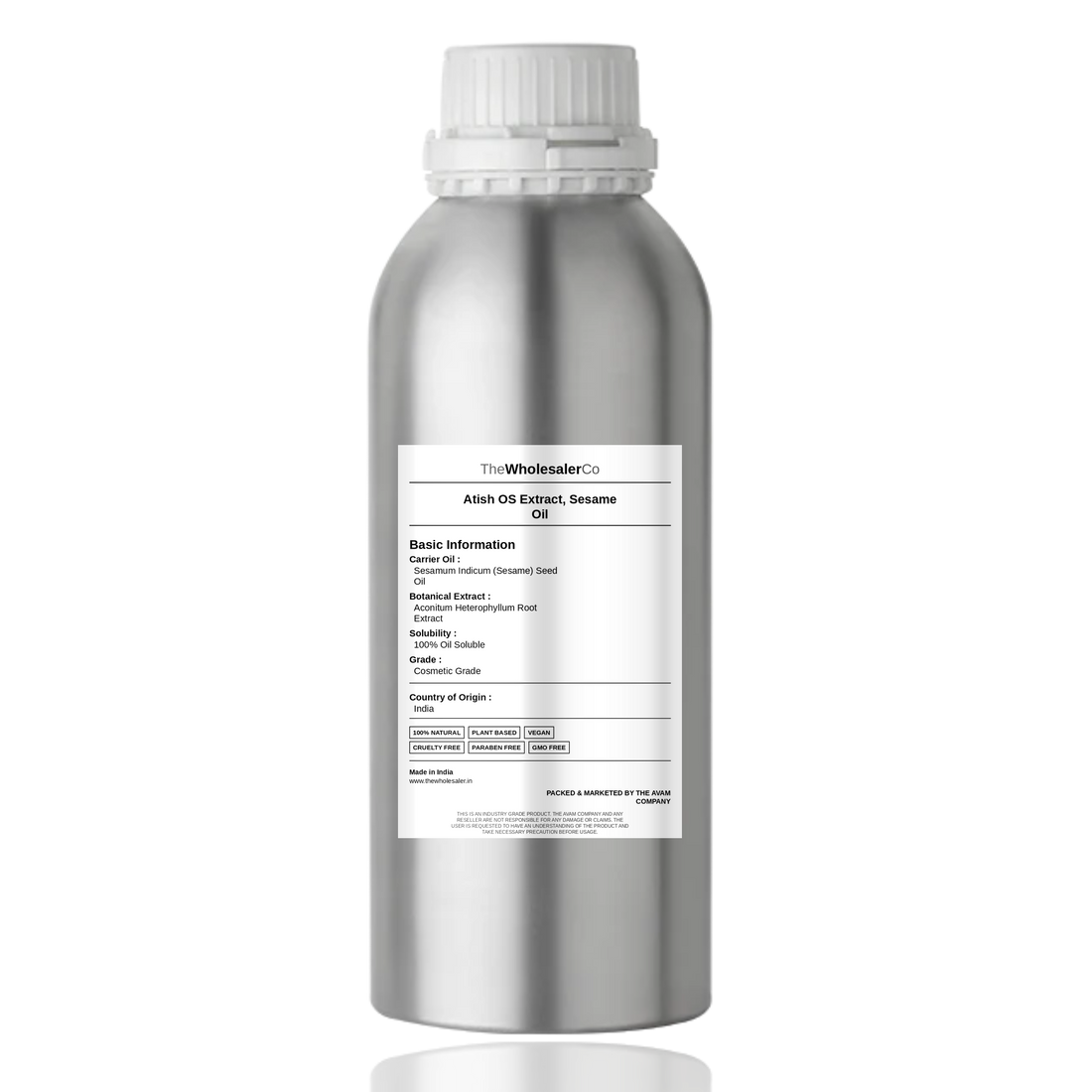 Atish oil-soluble extract in Sesame Oil