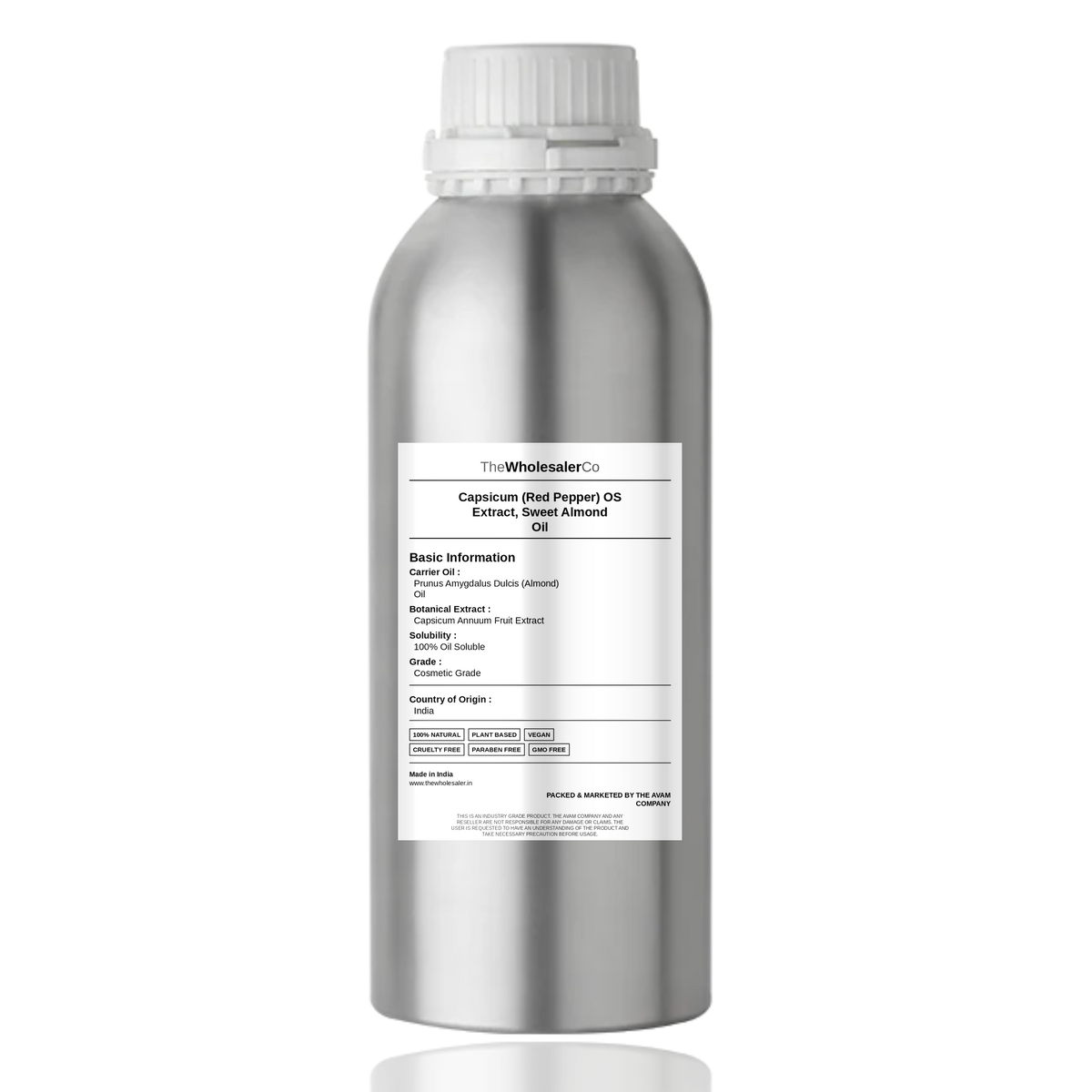 Capsicum (Red Pepper) OS Extract, Sweet Almond Oil