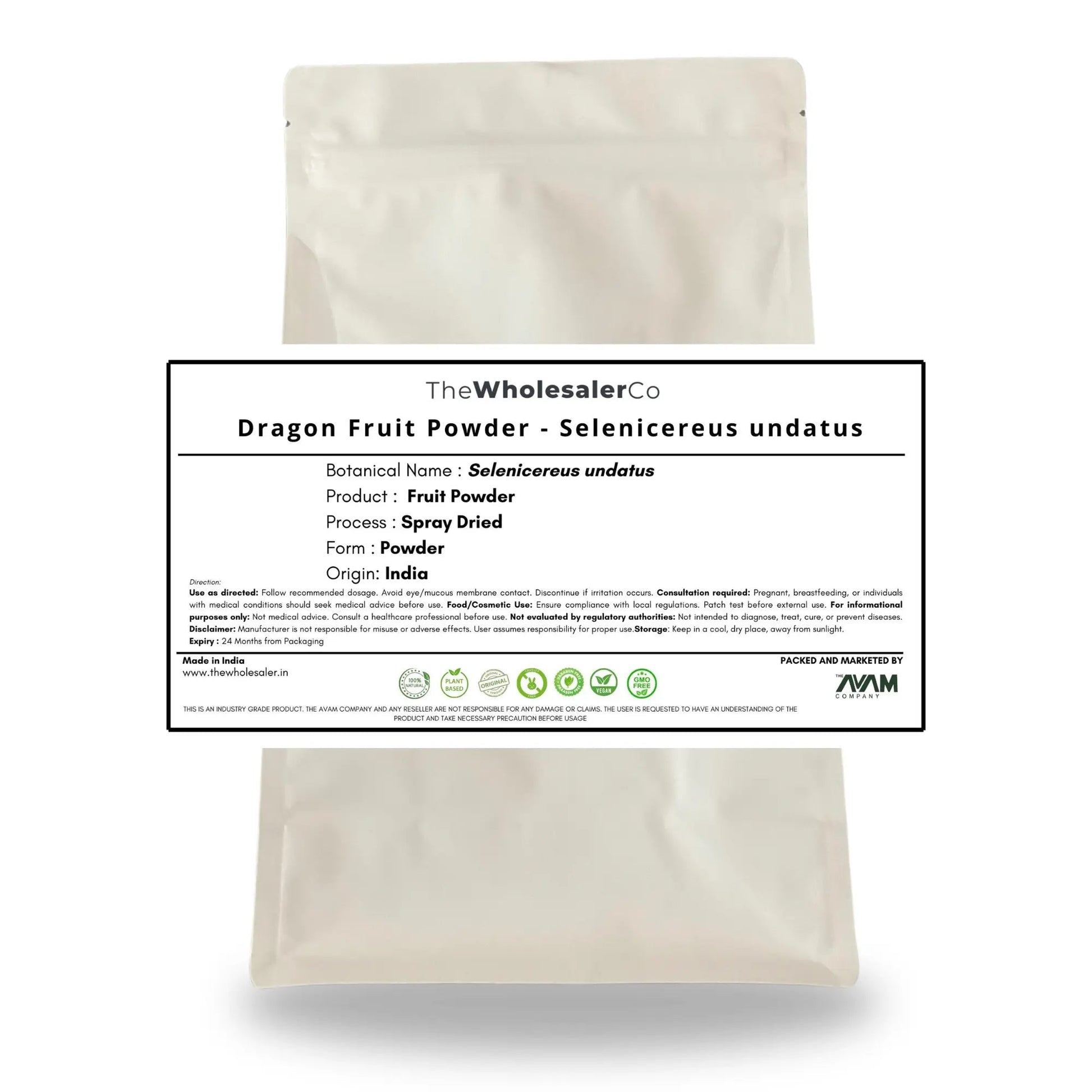 Dragon Fruit Powder - Pitaya Powder - Selenicereus undatus Bulk Supplier@TheWholesaleCo Prices