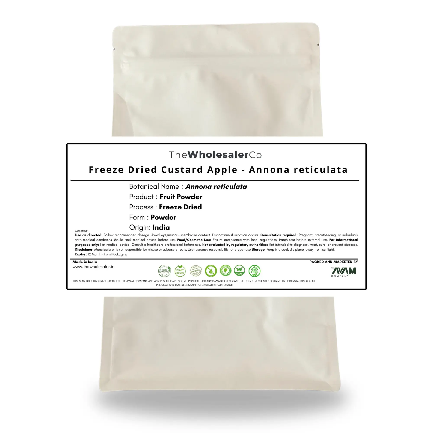 [IN] Freeze Dried Custard Apple - Annona reticulata