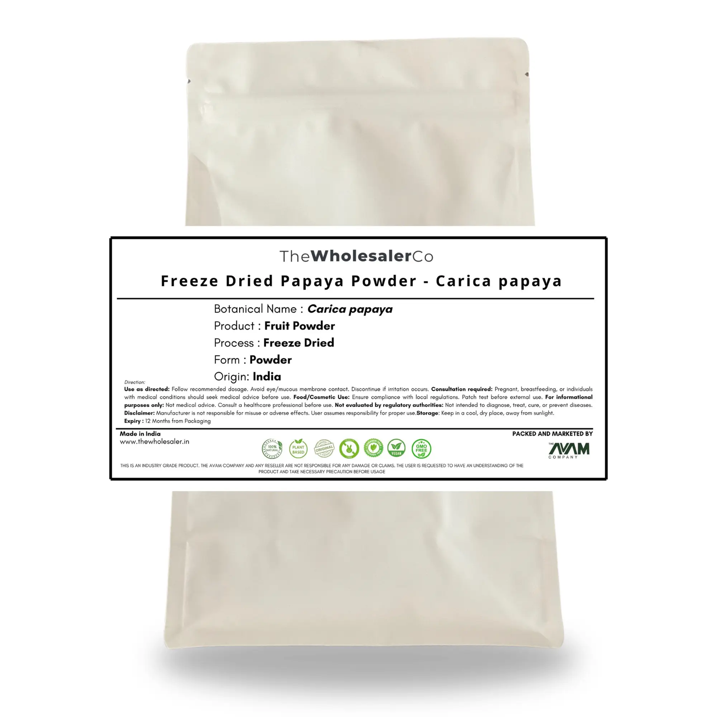 [IN] Freeze Dried Papaya Powder - Carica papaya