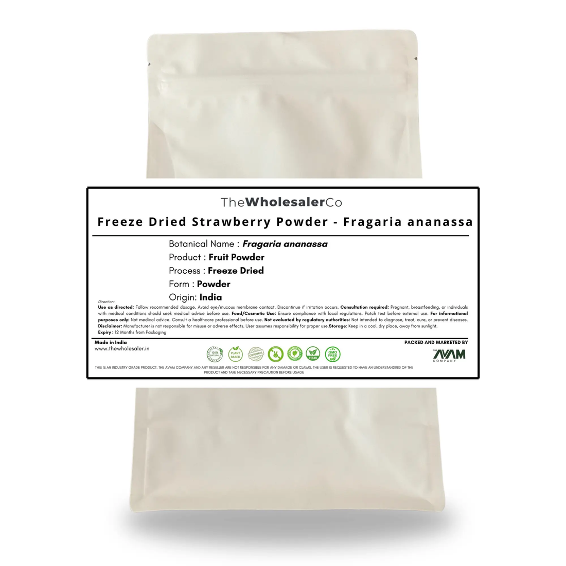 [IN] Freeze Dried Strawberry Powder - Fragaria ananassa