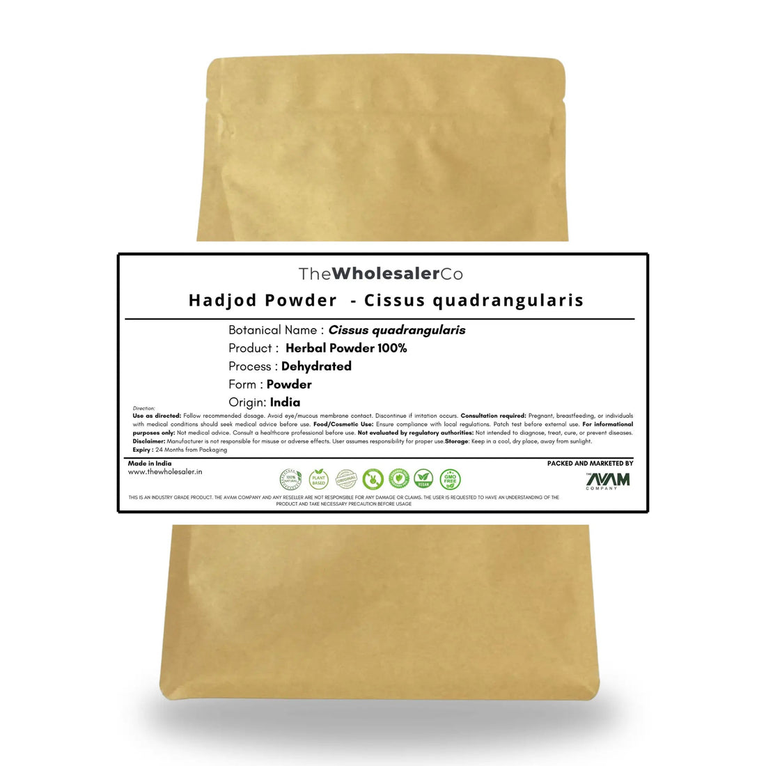 Hadjod Powder  - Cissus quadrangularis Bulk Supplier@TheWholesaleCo Prices