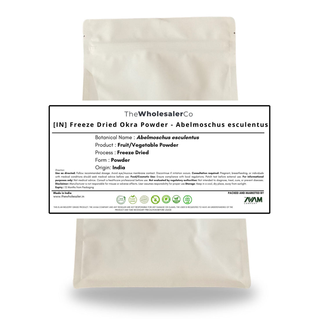[IN] Freeze Dried Okra Powder - Abelmoschus esculentus