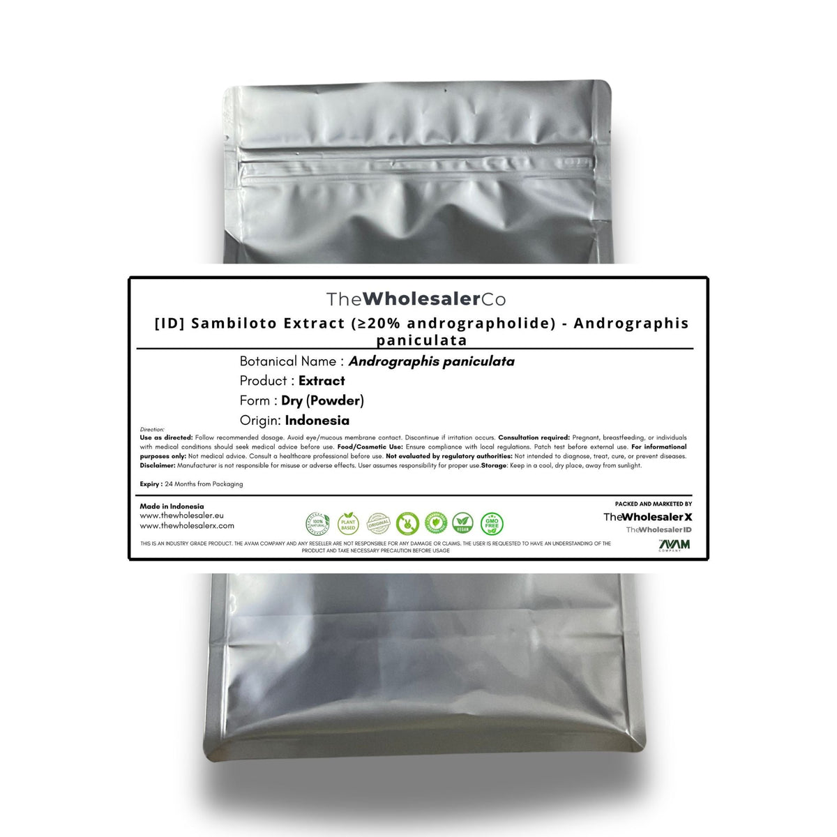 [ID] Sambiloto Extract (≥20% andrographolide) - Andrographis paniculata