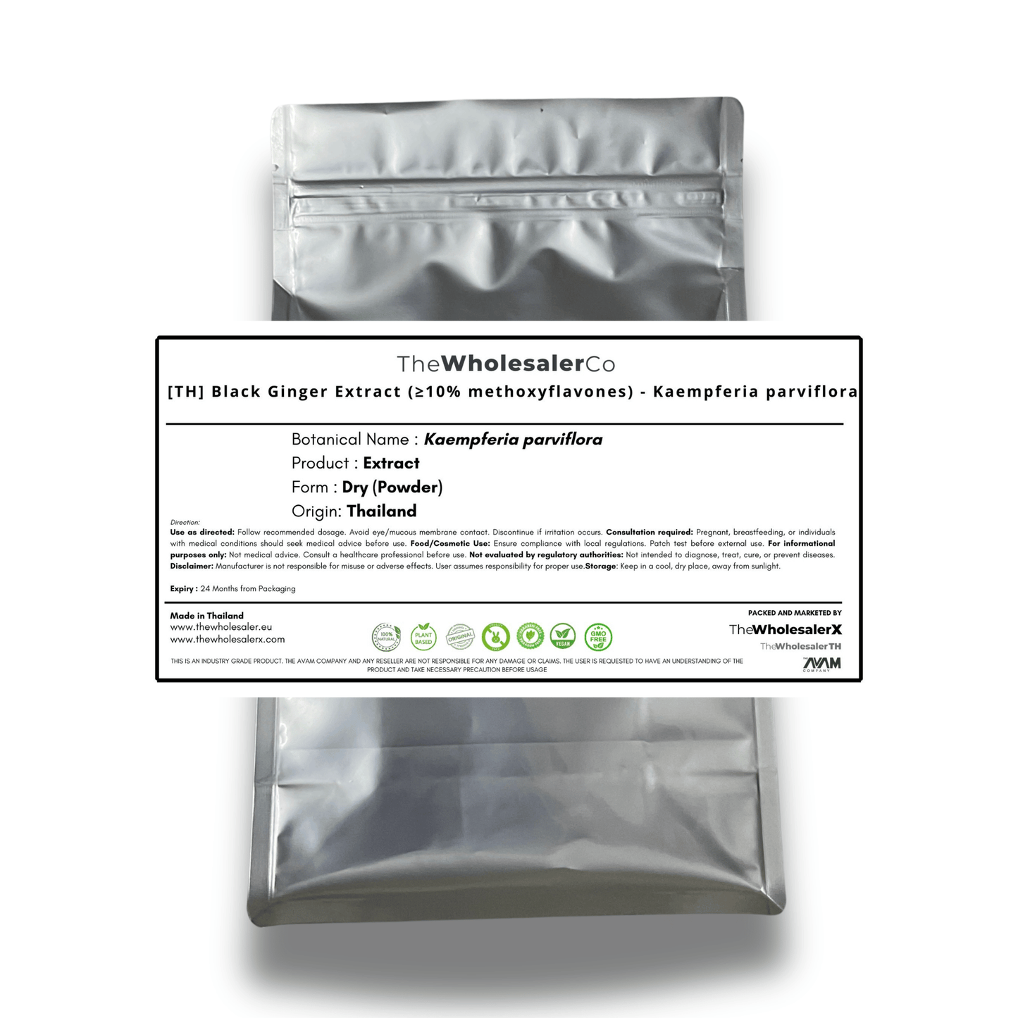 [TH] Black Ginger Extract (≥10% methoxyflavones) - Kaempferia parviflora