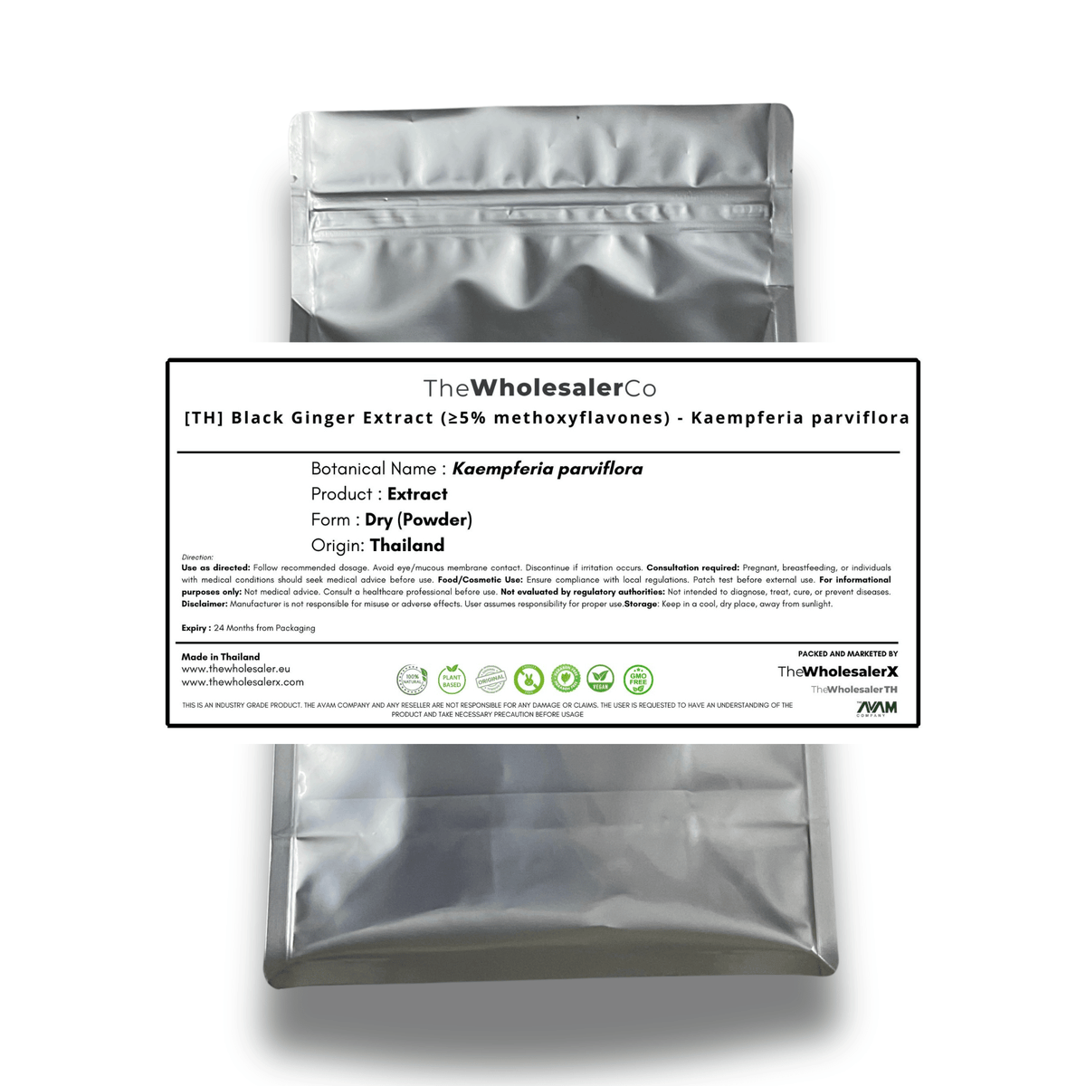 [TH] Black Ginger Extract (≥5% methoxyflavones) - Kaempferia parviflora