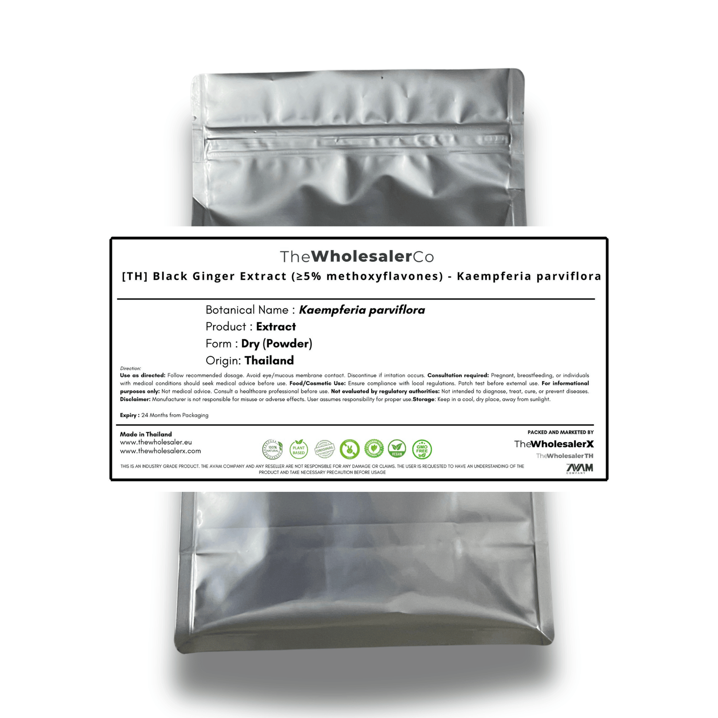 [TH] Black Ginger Extract (≥5% methoxyflavones) - Kaempferia parviflora