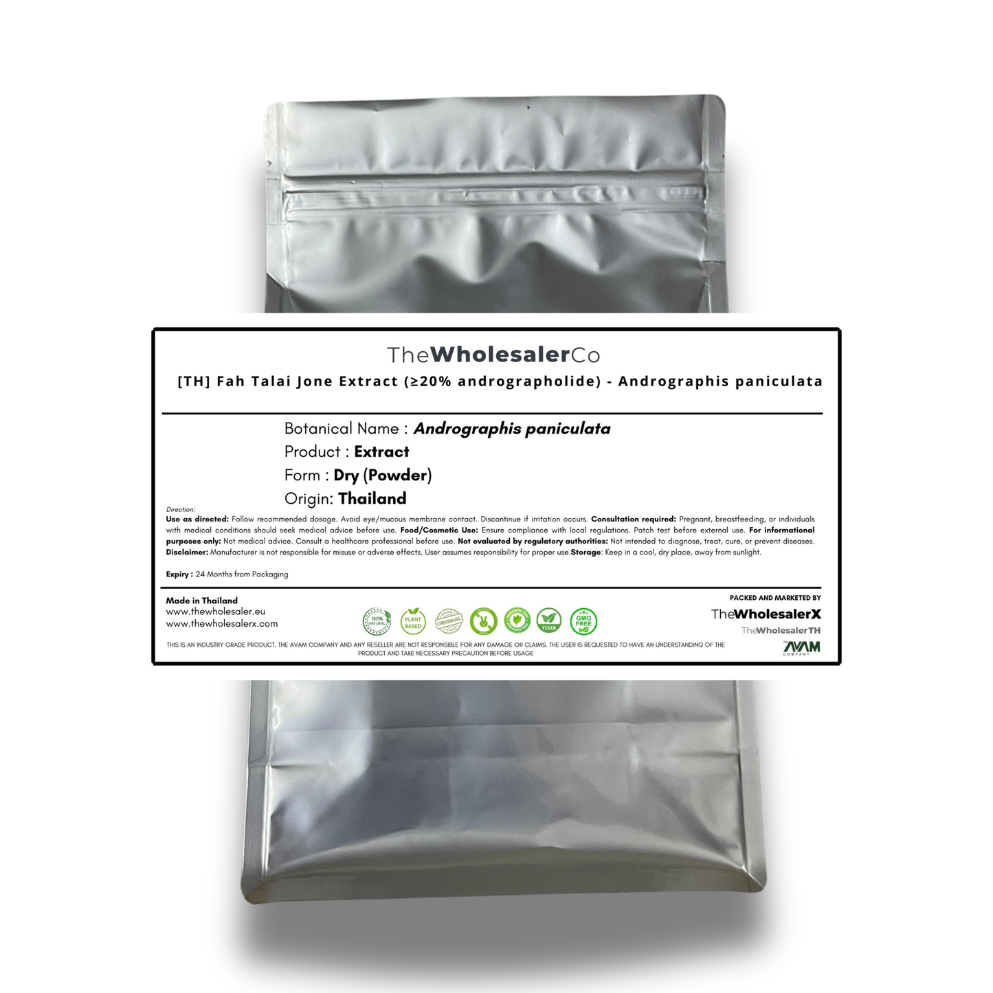 [TH] Fah Talai Jone Extract (≥20% andrographolide) - Andrographis paniculata