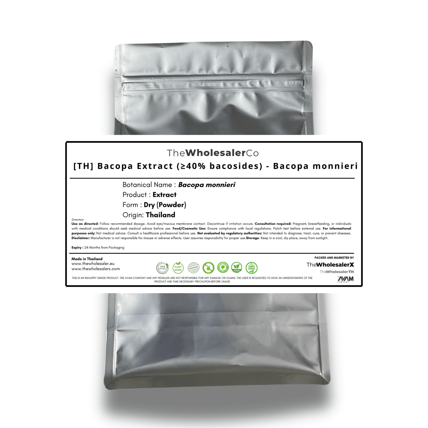 [TH] Bacopa Extract (≥40% bacosides) - Bacopa monnieri