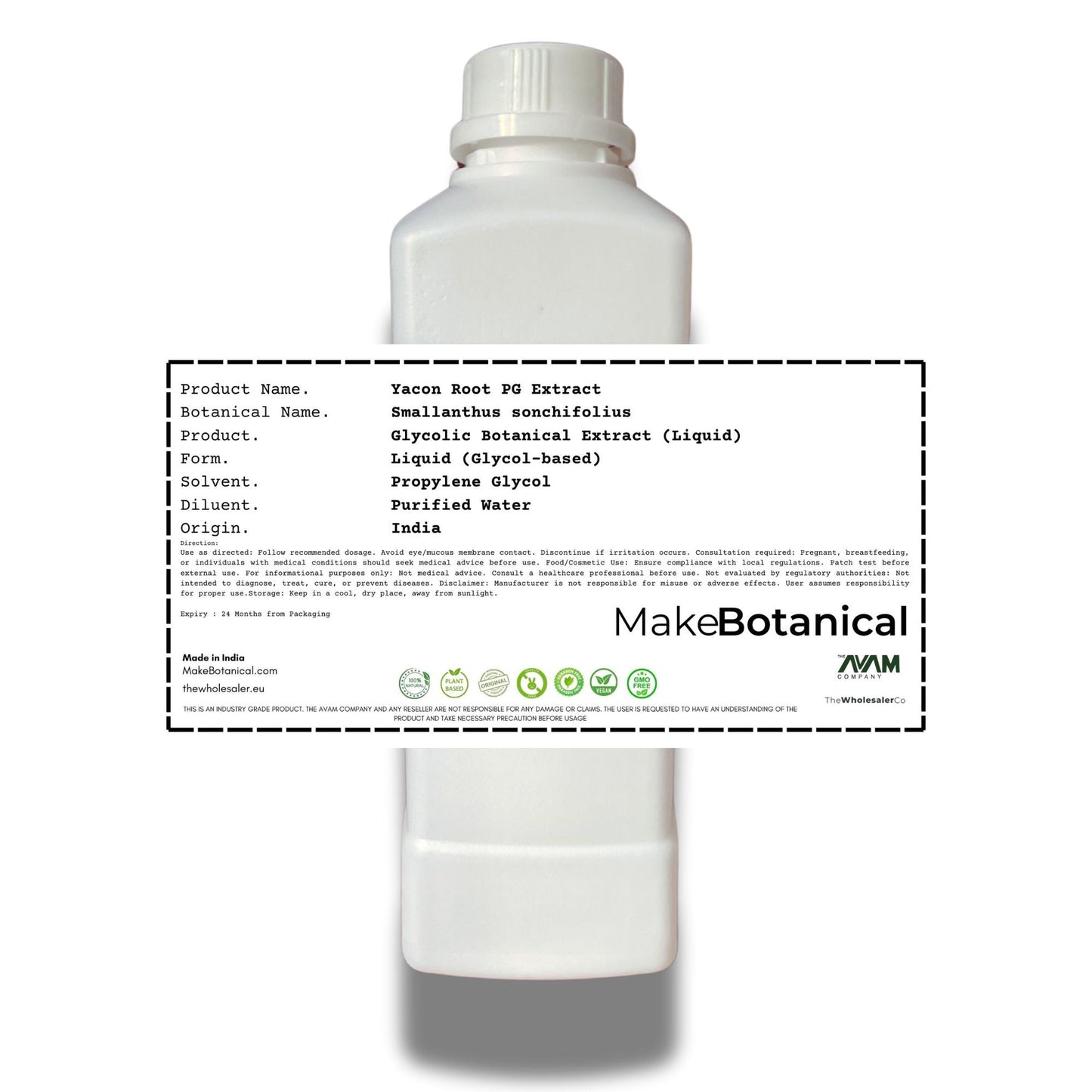 Yacon Root PG Extract - Smallanthus sonchifolius