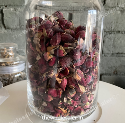 Dry Red Rose Buds (Grade A) - Gulab Bud - Rosa Gallica - TheWholesalerCo