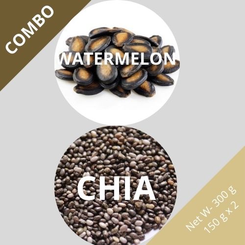 Watermelon & Chia seeds - Citrullus lanatus & Salvia hispanica - Dried Seed Combo | TheWholesalerCo |