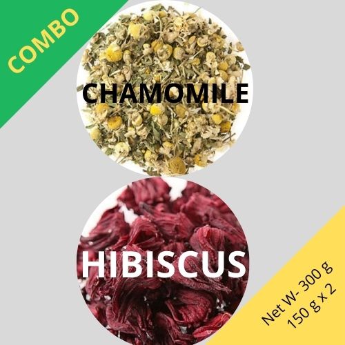 Chamomile & Hibiscus - Matricaria chamomilla & Hibiscus sabdariffa - Dried Flower Combo | TheWholesalerCo |